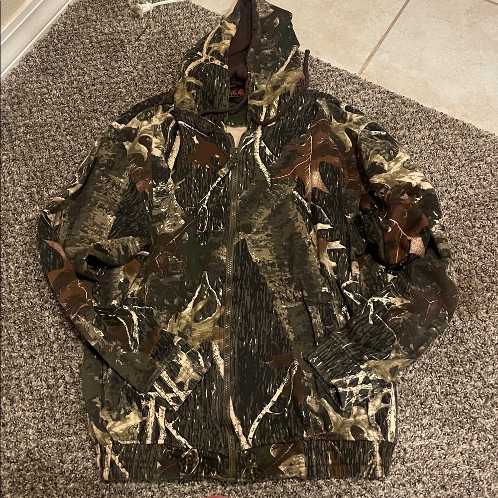 Men's Camo Zip-Front Field Jacket - Green/Brown